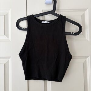 Zara Black Halter Top Tank Size Large